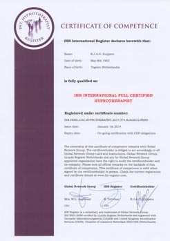 Certificaat of competence I.H.R.